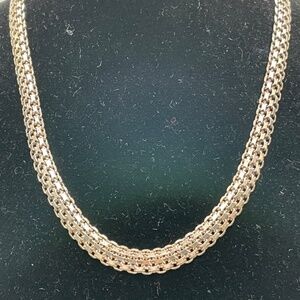 Milor 925 Italy Signed Sterling Silver Bismarck Chain Necklace Unisex